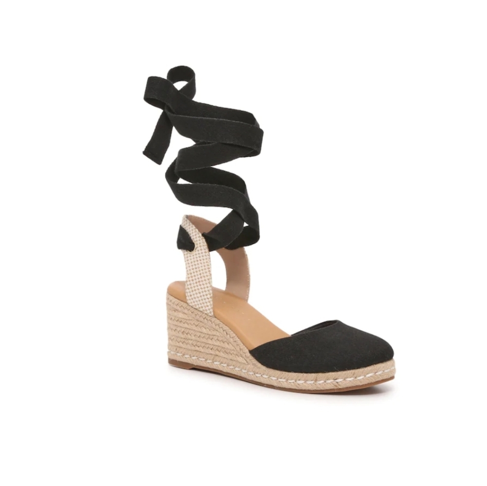 Kelly + Katie Espadrille ankle tie sandals